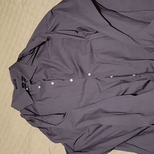 EUC Giorgio Brutini Dress Shirt Dark Grey 3XLT Neck 19-19.5 36/37 Cuffed